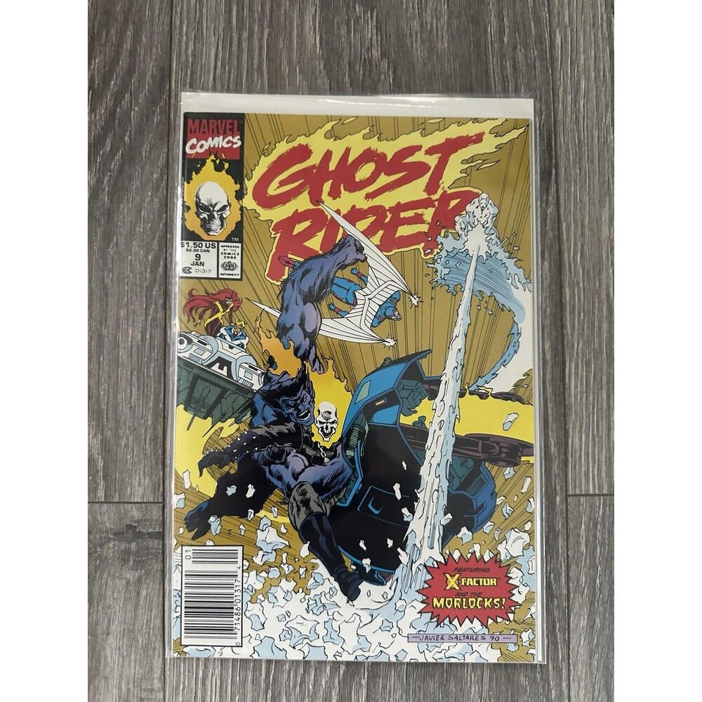 Marvel Ghost Rider #9 Issue Comic 1990 Javier Saltares Copper Age Color